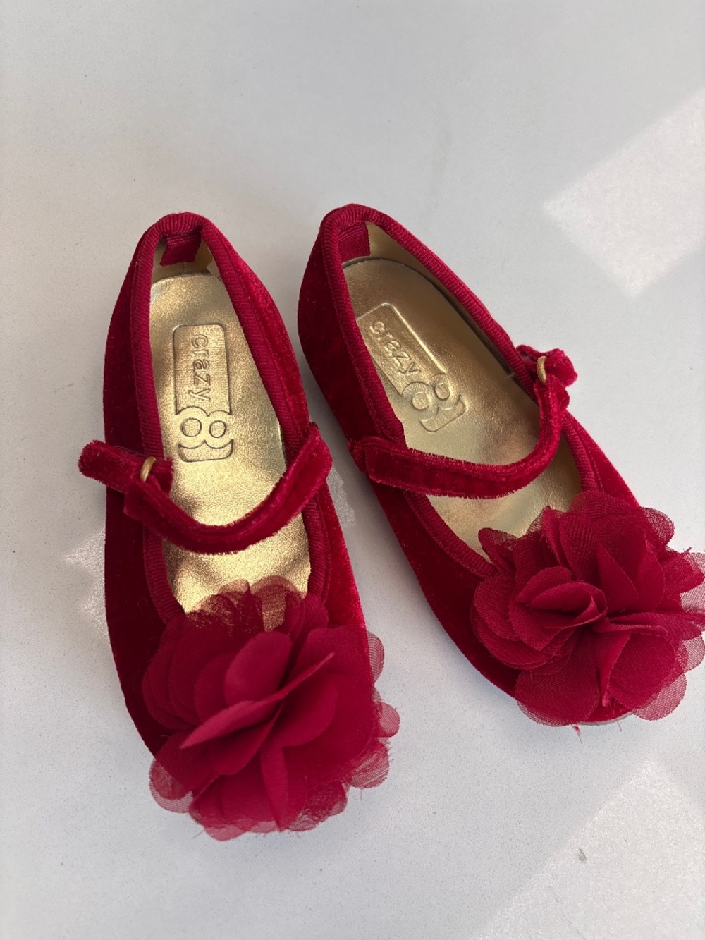 Crazy 8 Red Velvet Shoes